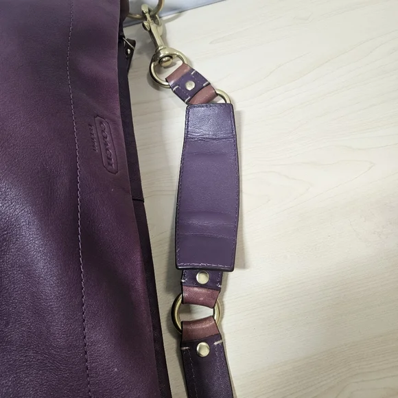 Vintage COACH Carly Hobo Bag Purse Purple Large Y2K No. F0882-10616 - Picture 9 of 16